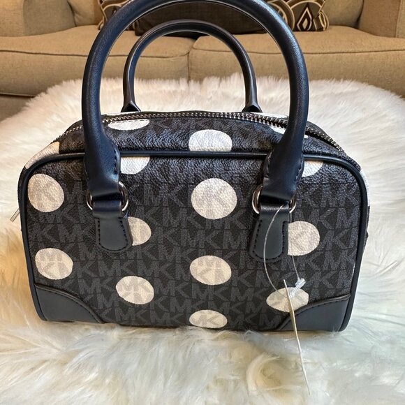 NWT Michael Kors Thompson Extra-Small Polka Dot Signature Logo Satchel - Picture 4 of 8